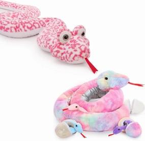 MaoGoLan Pink Snake Stuffed Animals