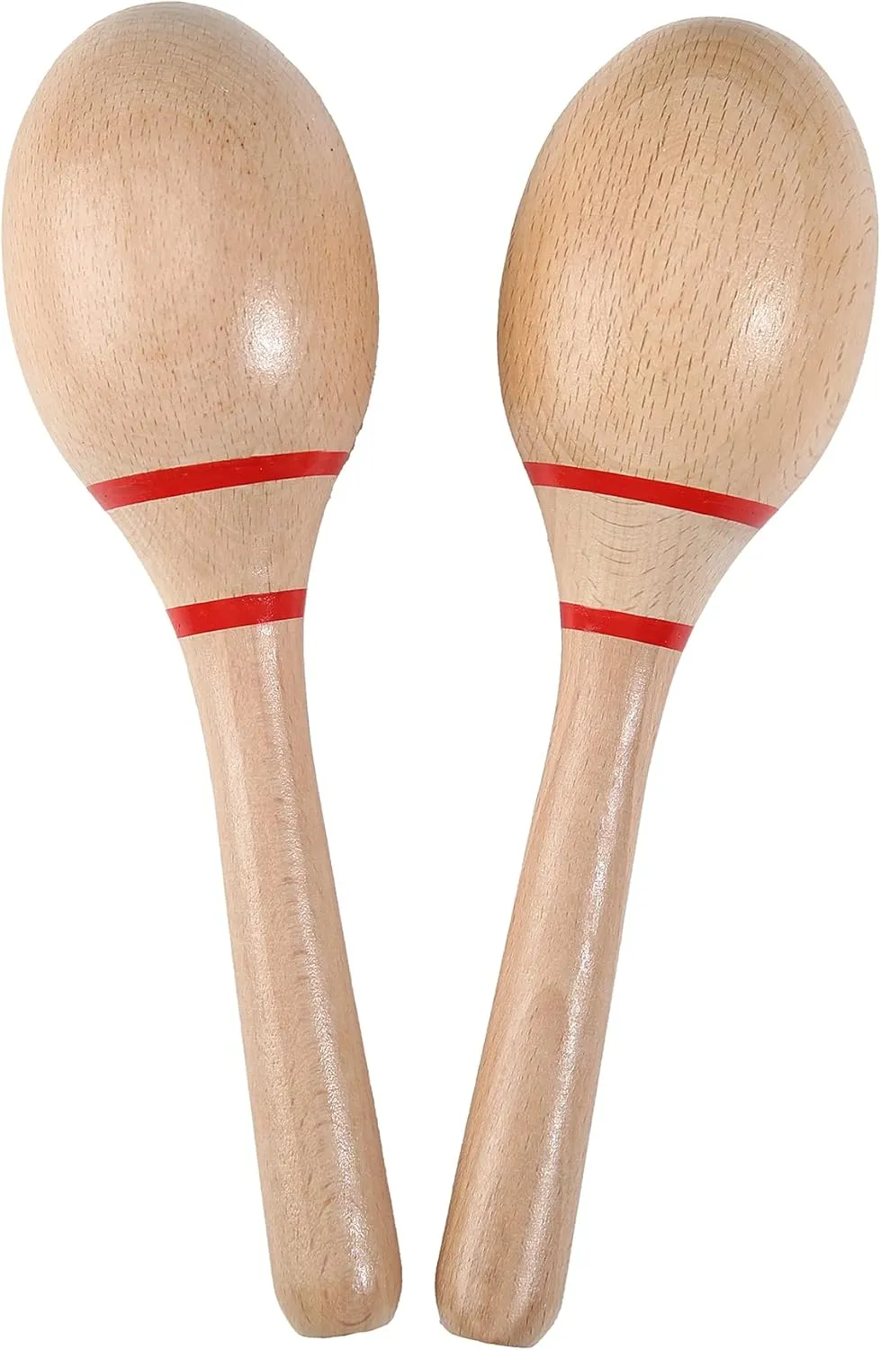 Maracas, Professional Wooden Rumba Shakers Hand Percussion Rattles Latin Musical Instrument with Clear Salsa Rhythm for Adults Kids Party Game Playing, Set of 2
