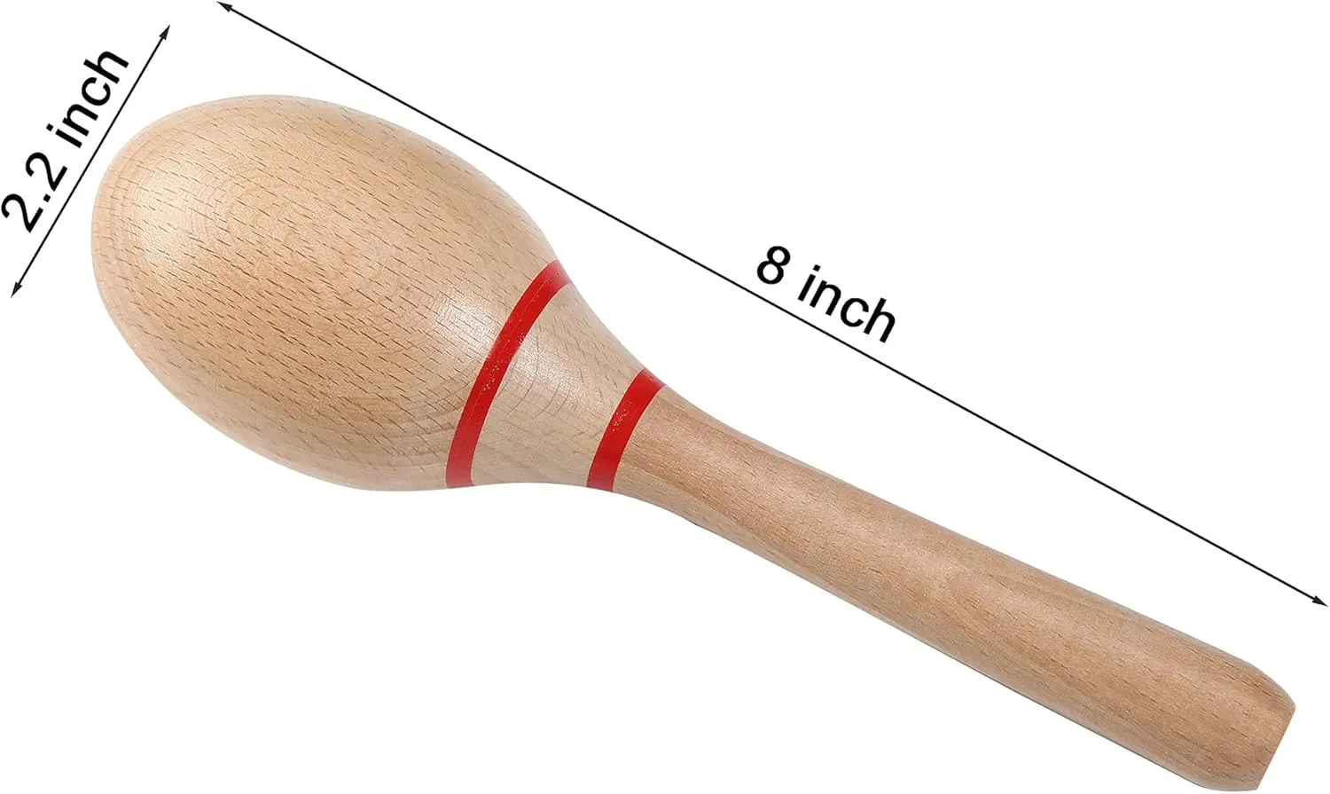 Maracas, Professional Wooden Rumba Shakers Hand Percussion Rattles Latin Musical Instrument with Clear Salsa Rhythm for Adults Kids Party Game Playing, Set of 2