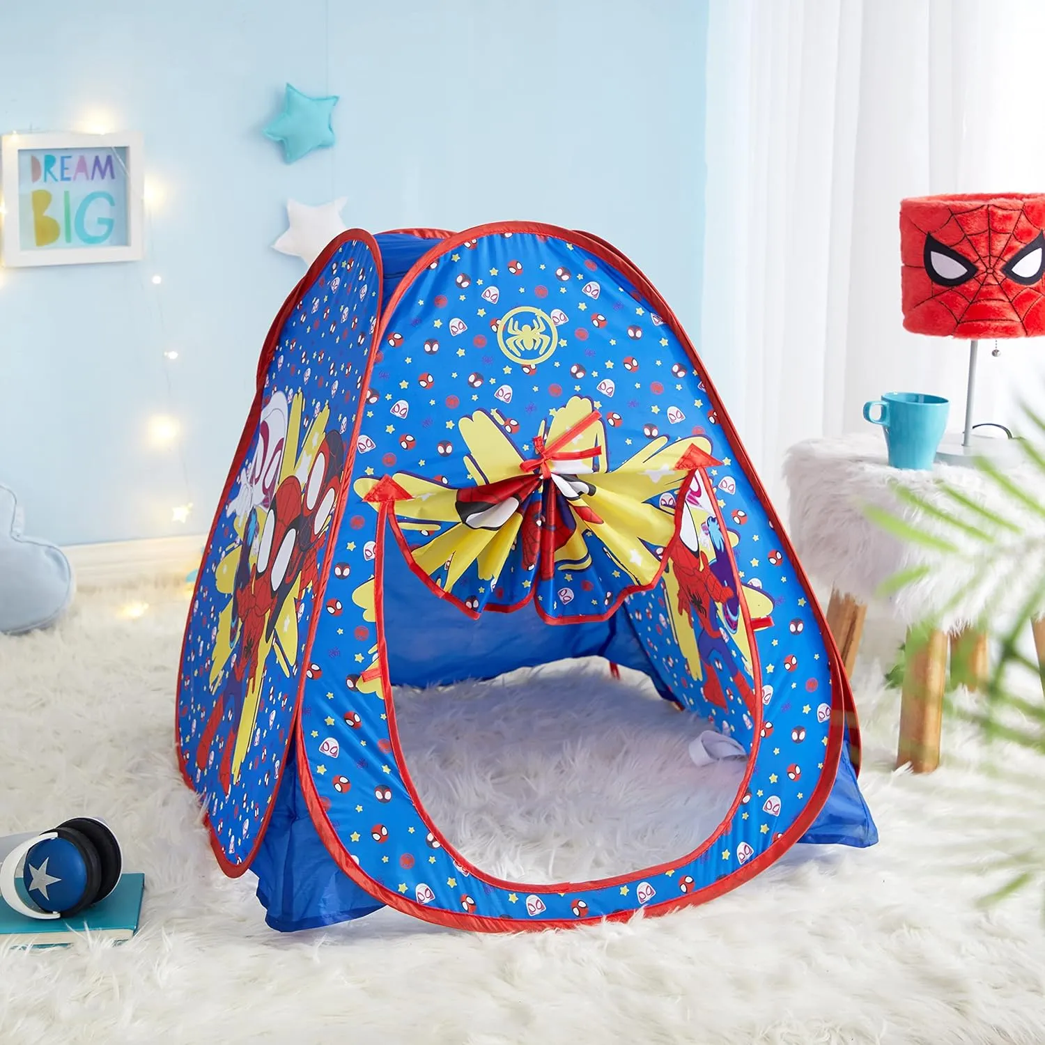 Marvel Spidey and His Amazing Friends Pop Up Play Tent for Kids – Collapsible Indoor Tent with Easy Setup – 28'' x 28'' x 30'' – Fun Playhouse for Toddlers & Children