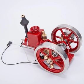MechPuConToy Engine Model Kit That Works, HM-01 4-Stroke Horizontal Water-Cooling Full Metal Hit and Miss Engine Model (Assembled Version)