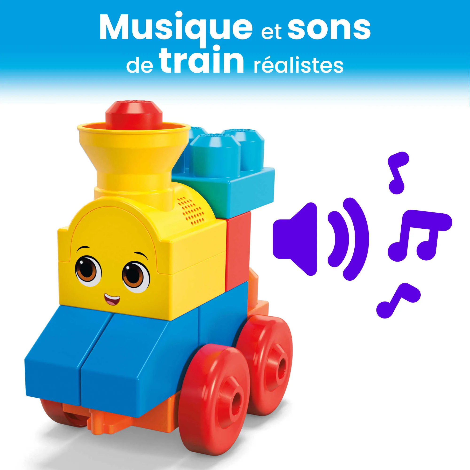 Mega Bloks - Le Train De L’Alphabet - Cubes De Construction Préscolaires - Jouet De Construction - 12 Mois Et  