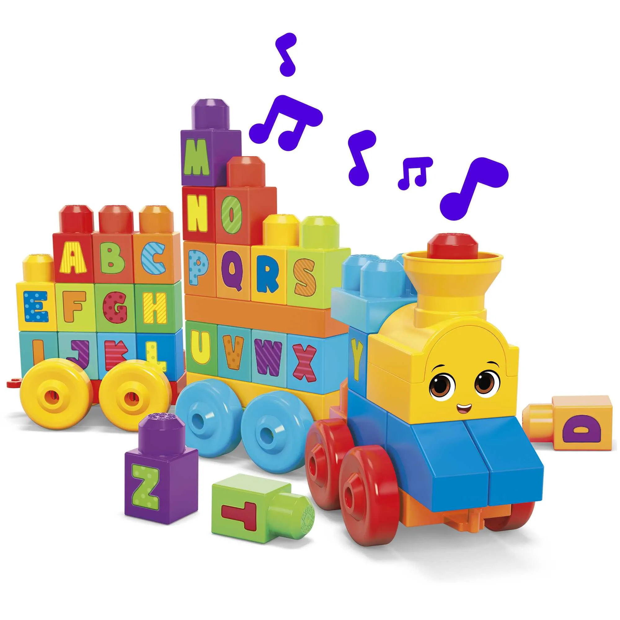 Mega Bloks - Le Train De L’Alphabet - Cubes De Construction Préscolaires - Jouet De Construction - 12 Mois Et  