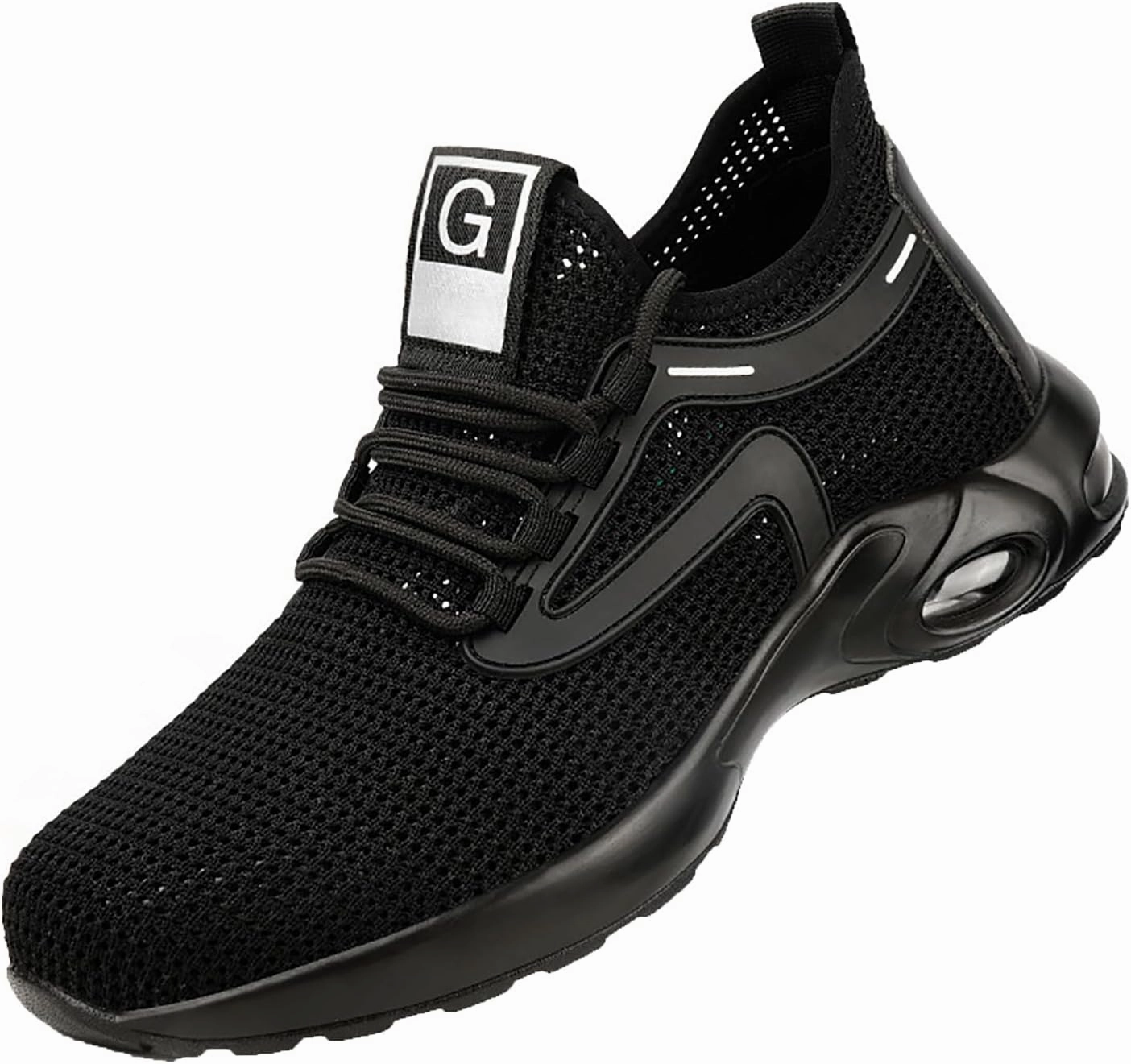 Men's Work Shoes, Safety Trainers Shoes, Anti-Smash and Anti-stab, Steel Toe Cap, Light and Breathable, Soft and Comfortable, 15KN Pressure Resistance,39,J