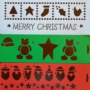 Merry Christmas - Stencil 3-Pc. Set