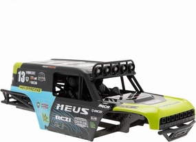 MEUS RACING MB24 SCX24 Body 5.2in 132MM Body Shell ABS Nylon Carbon Fiber Chassis for 1/24 Axial SCX24 Bronco JLU B-17 C10(Green)