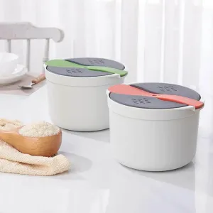Microwave Rice Cooker  Steamer  Bento Lunch Box Meal Prep Set