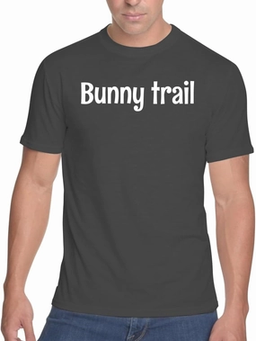 Middle of the Road Bunny Trail - Men's Soft & Comfortable T-Shirt CP05 Black