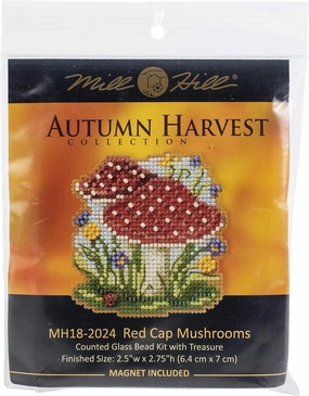 Mill Hill Counted Cross Stitch RED Cap, Multi