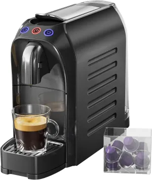 Mini Espresso Machine Coffee Maker: 1255W Single Serve Coffee Maker Programmable for Original Pods - 20Bar High Pressure Barista Pump For Home Espresso & Lungo, Kitchen Cafe