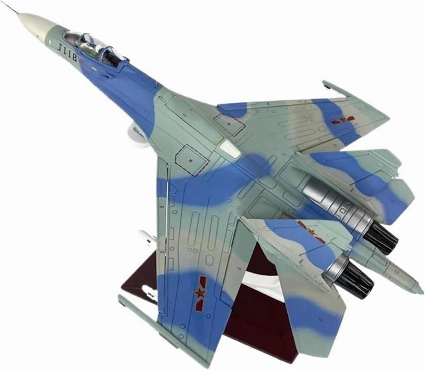 Mini Aircraft Model 1:72 for Camouflage Coating J-11B Fighter Alloy Diecast Aircraft Model Multifunctional Decoration Airplane Kit