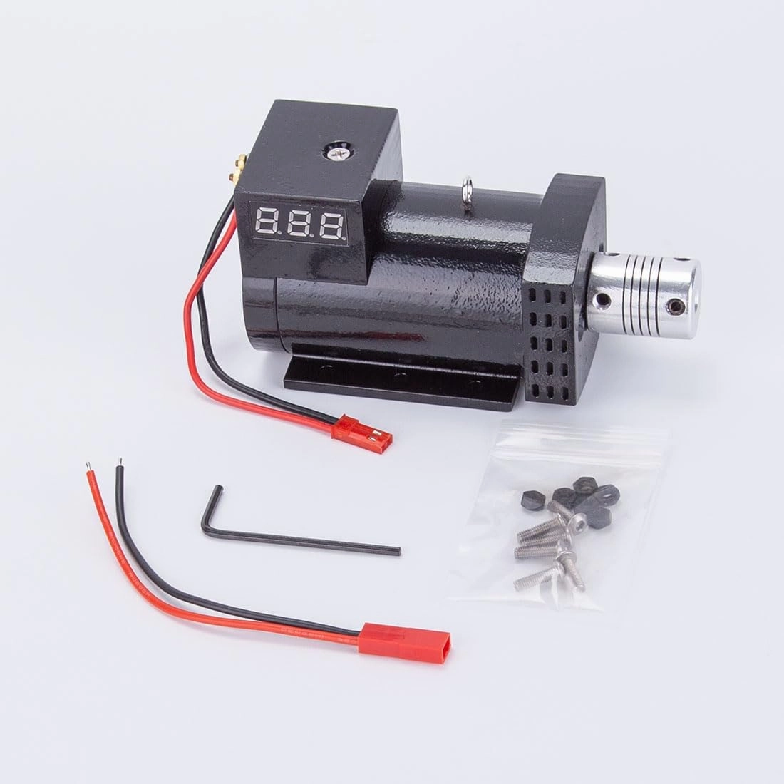 Mini Retro Engine Model Kits, 12V DC Generator for ST-NF2 Engine Models DIY Upgrade Modification Accessory, Science Toy for Teens and Adults (Shaft Connection Version/Black)