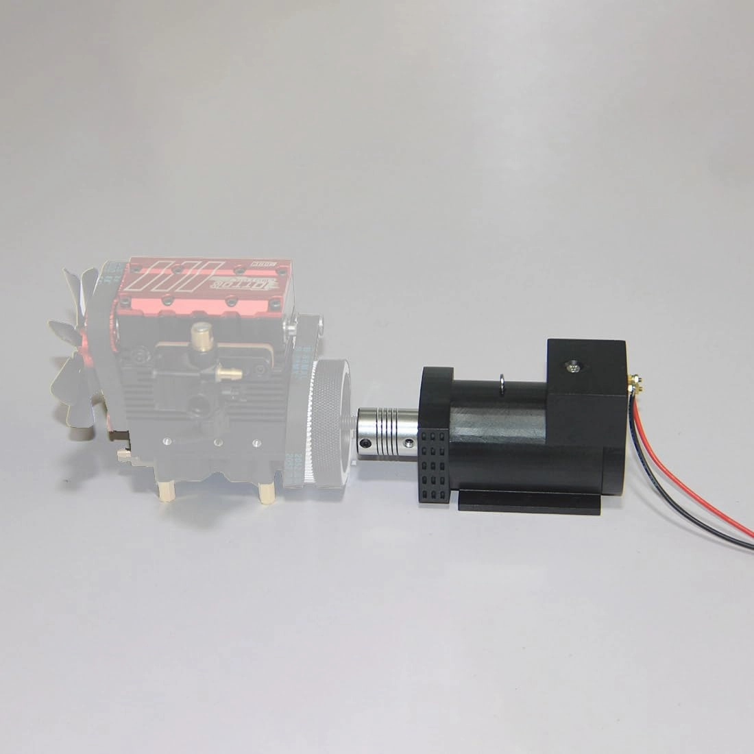 Mini Retro Engine Model Kits, 12V DC Generator for ST-NF2 Engine Models DIY Upgrade Modification Accessory, Science Toy for Teens and Adults (Shaft Connection Version/Black)