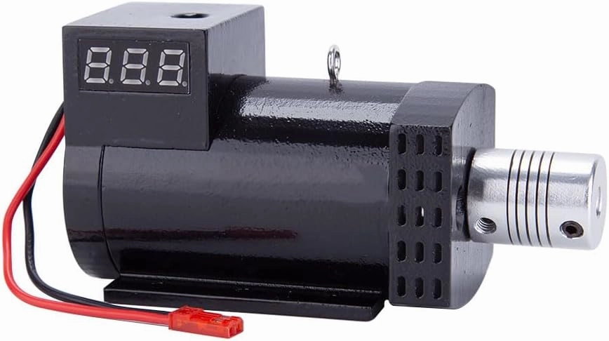 Mini Retro Engine Model Kits, 12V DC Generator for ST-NF2 Engine Models DIY Upgrade Modification Accessory, Science Toy for Teens and Adults (Shaft Connection Version/Black)