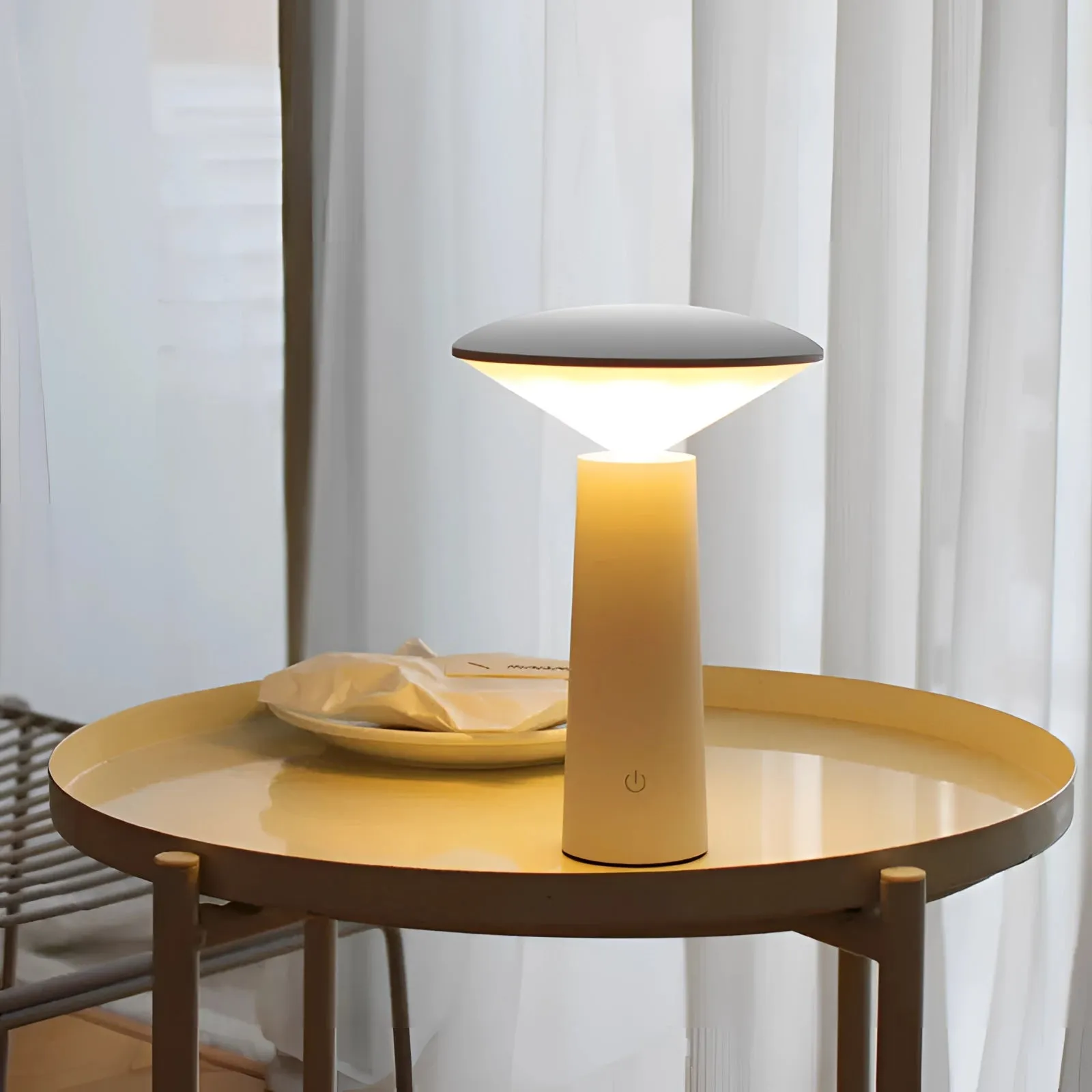 Modern Minimalist LED Table Lamp - Adjustable Brightness, USB Rechargeable