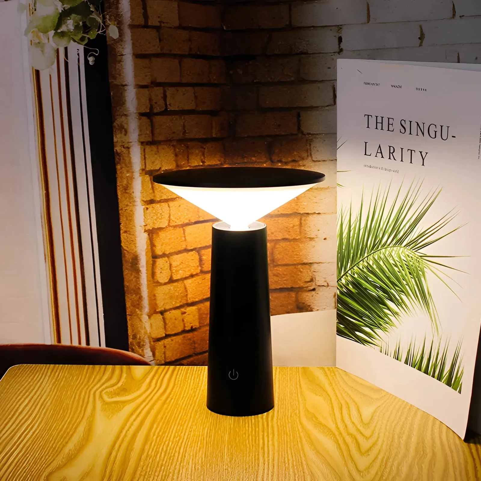 Modern Minimalist LED Table Lamp - Adjustable Brightness, USB Rechargeable