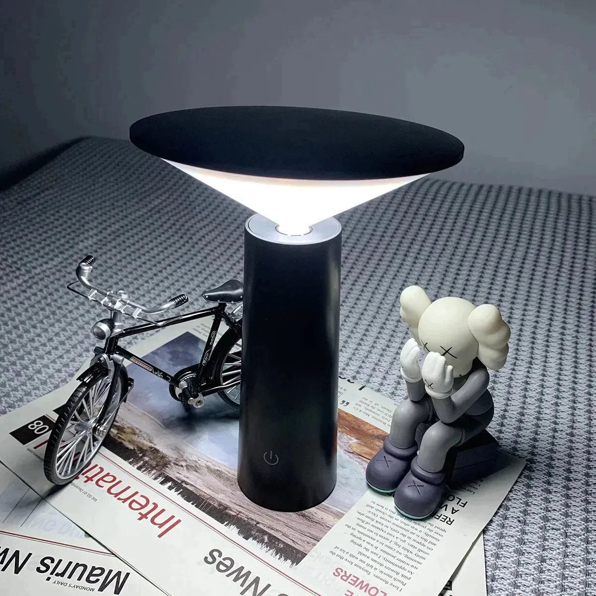 Modern Minimalist LED Table Lamp - Adjustable Brightness, USB Rechargeable