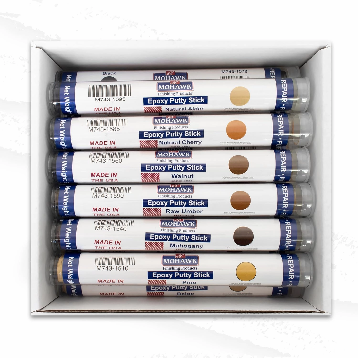 Mohawk Finishing Products Epoxy Putty Stick, Assortment, M743-1300, 13 Pack