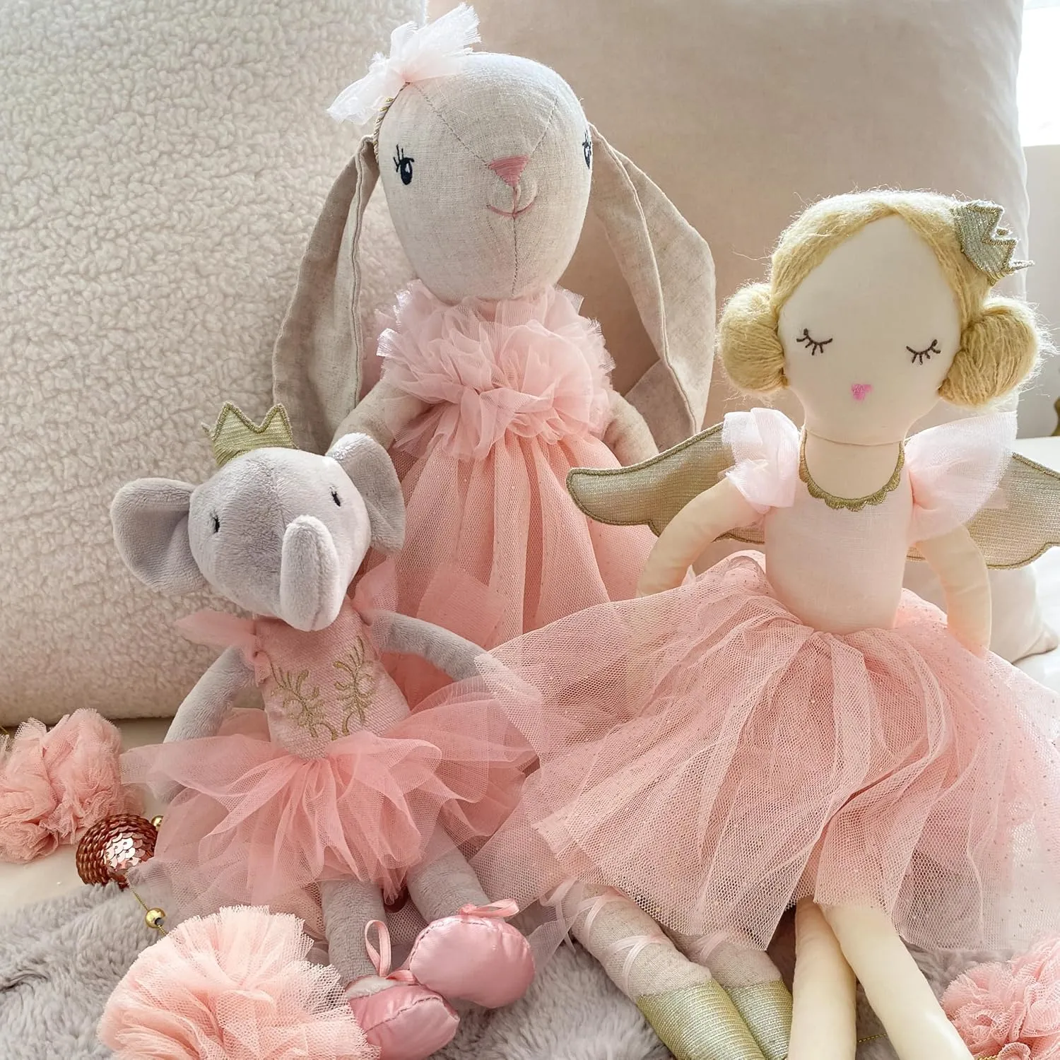 MON AMI Gloria The Bunny Ballerina Stuffed Animal Doll – 26”, Rabbit Plush Ballerina Doll, Use as Toy or Room Decor, Great Easter for Kids of All Ages