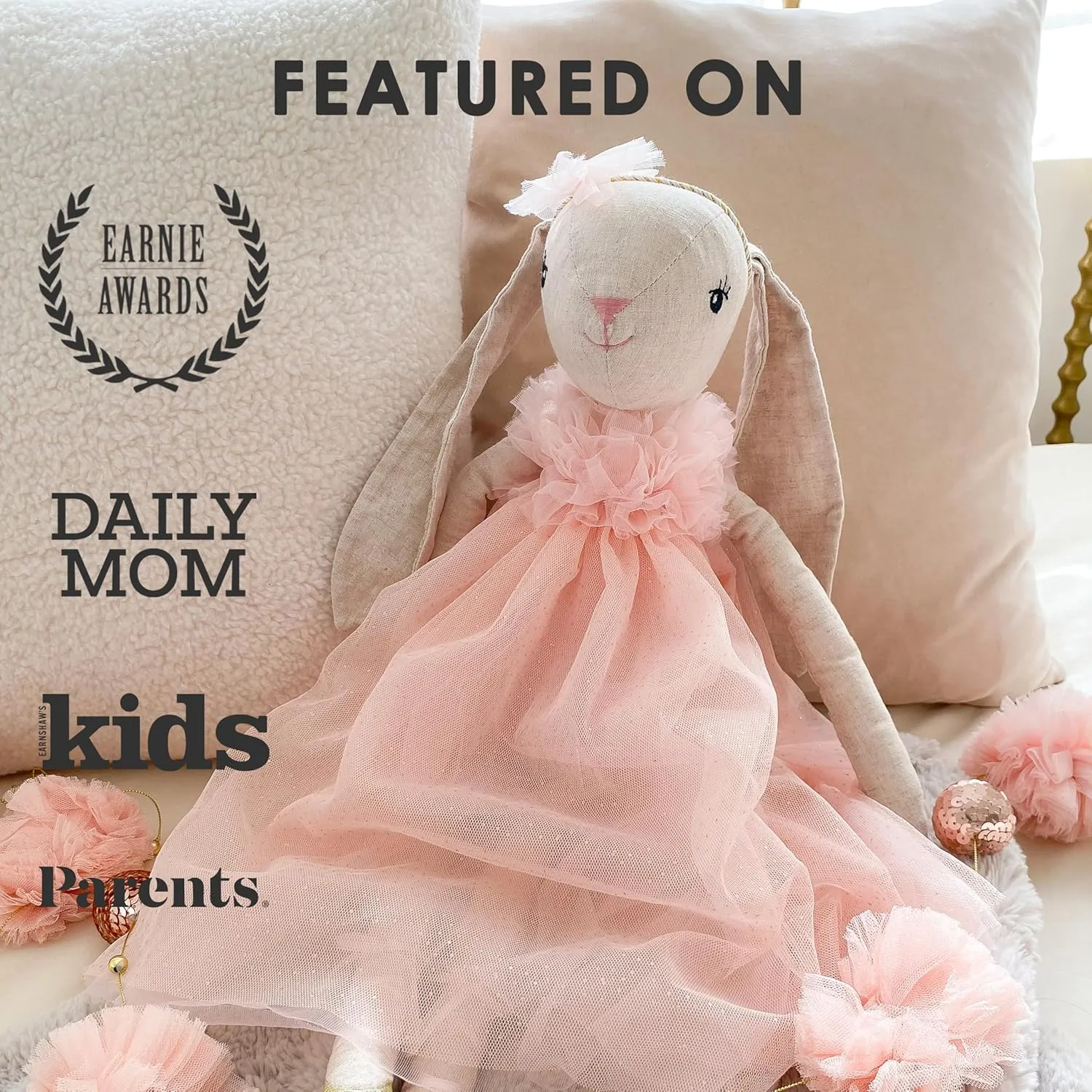 MON AMI Gloria The Bunny Ballerina Stuffed Animal Doll – 26”, Rabbit Plush Ballerina Doll, Use as Toy or Room Decor, Great Easter for Kids of All Ages