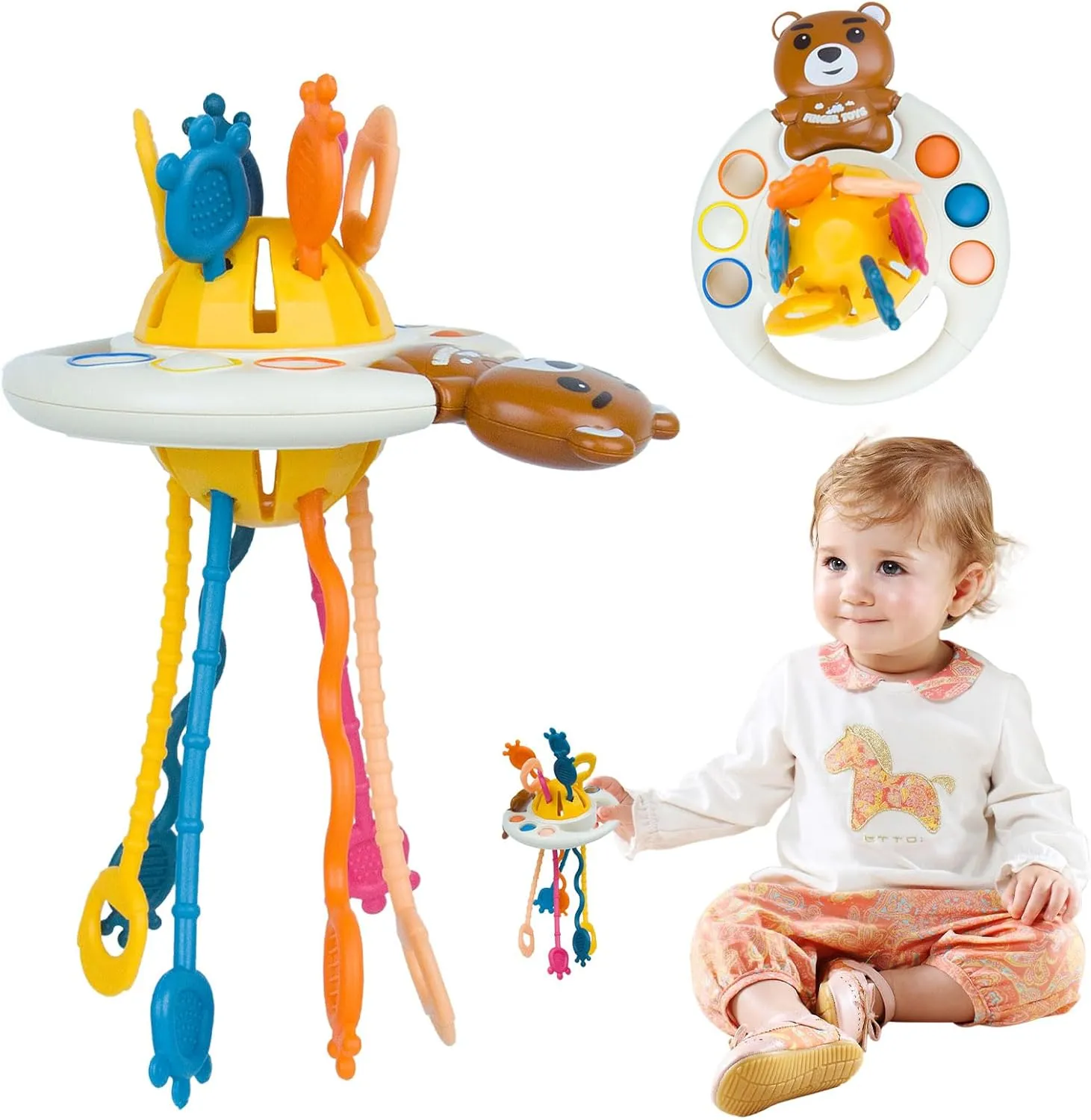 Montessori Activity Toy - Sensory Activities for Toddlers and Kids, BPA-Free & Food Grade Silicone, Baby Learning Games for Ages for 6-9-12-18Months