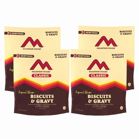 Mountain House Classic Biscuits & Gravy | Freeze Dried Backpacking & Camping Food | 4-Pack