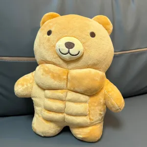 Muscle Teddy Bear Plush Toy,Kawaii Muscle Bear Stuffed Animal Soft Stuffed Bear for Kids Boys Girls
