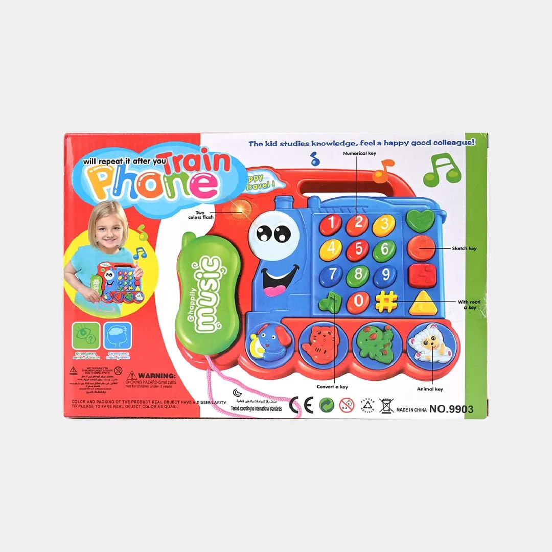 Musical Train Phone Toy with Lights & Animal Sounds