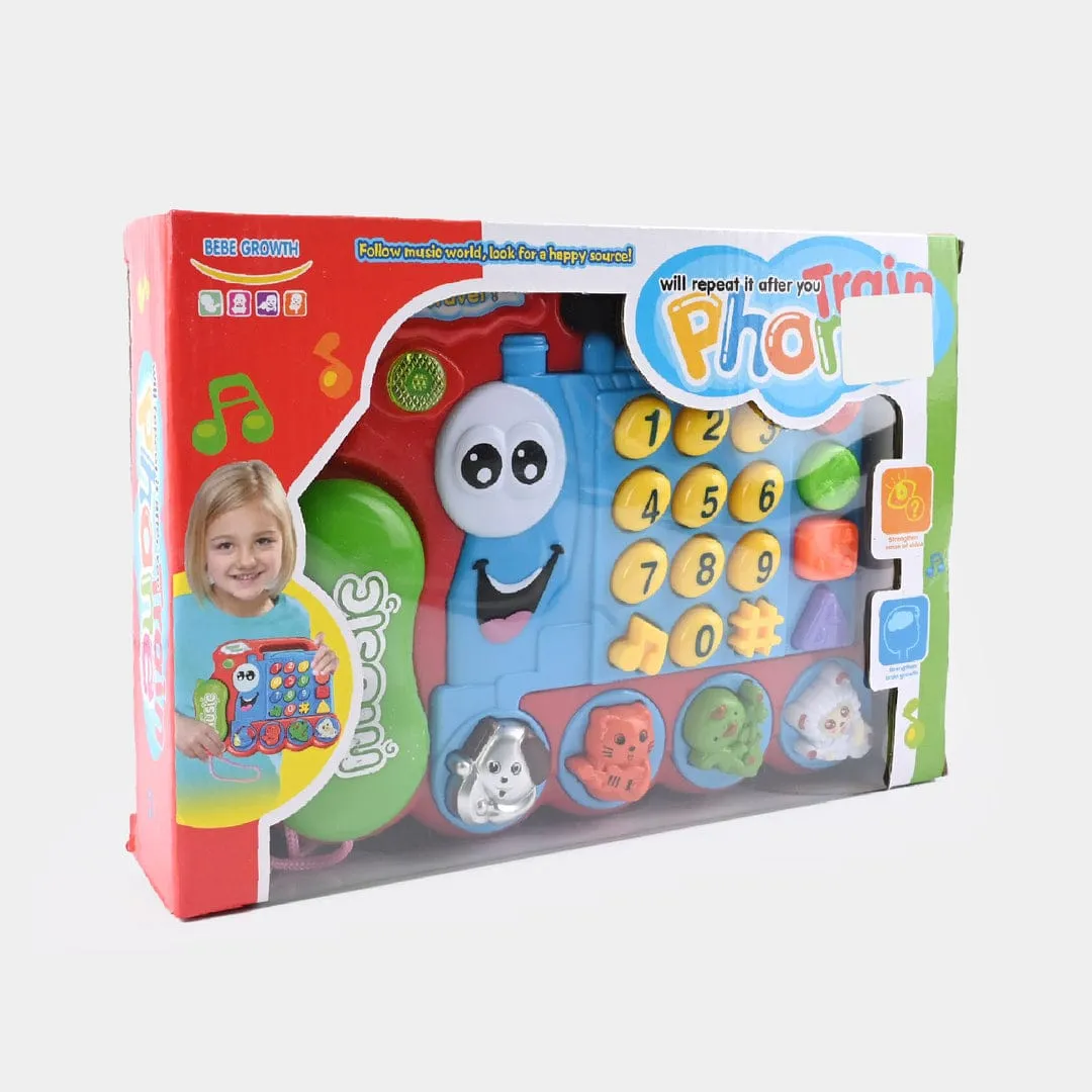 Musical Train Phone Toy with Lights & Animal Sounds