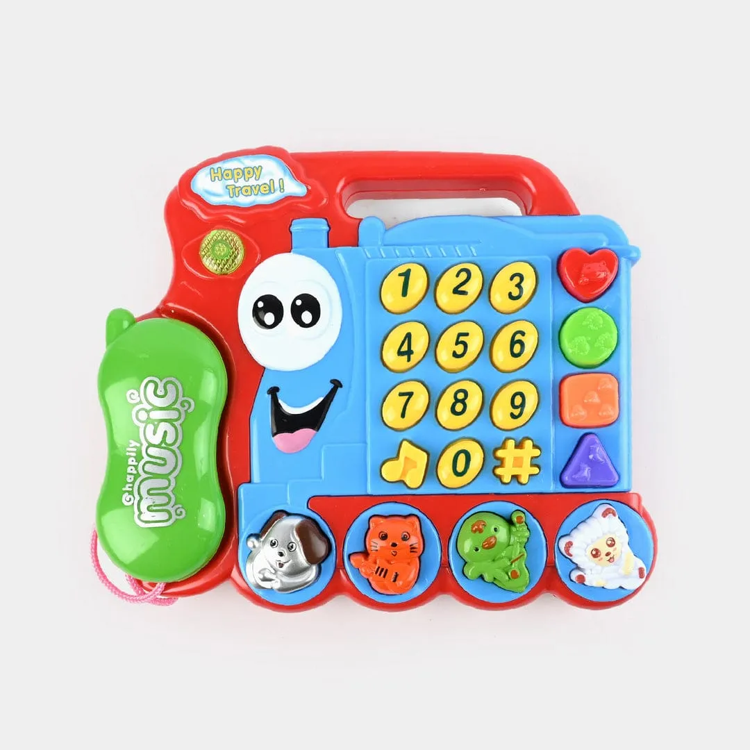 Musical Train Phone Toy with Lights & Animal Sounds