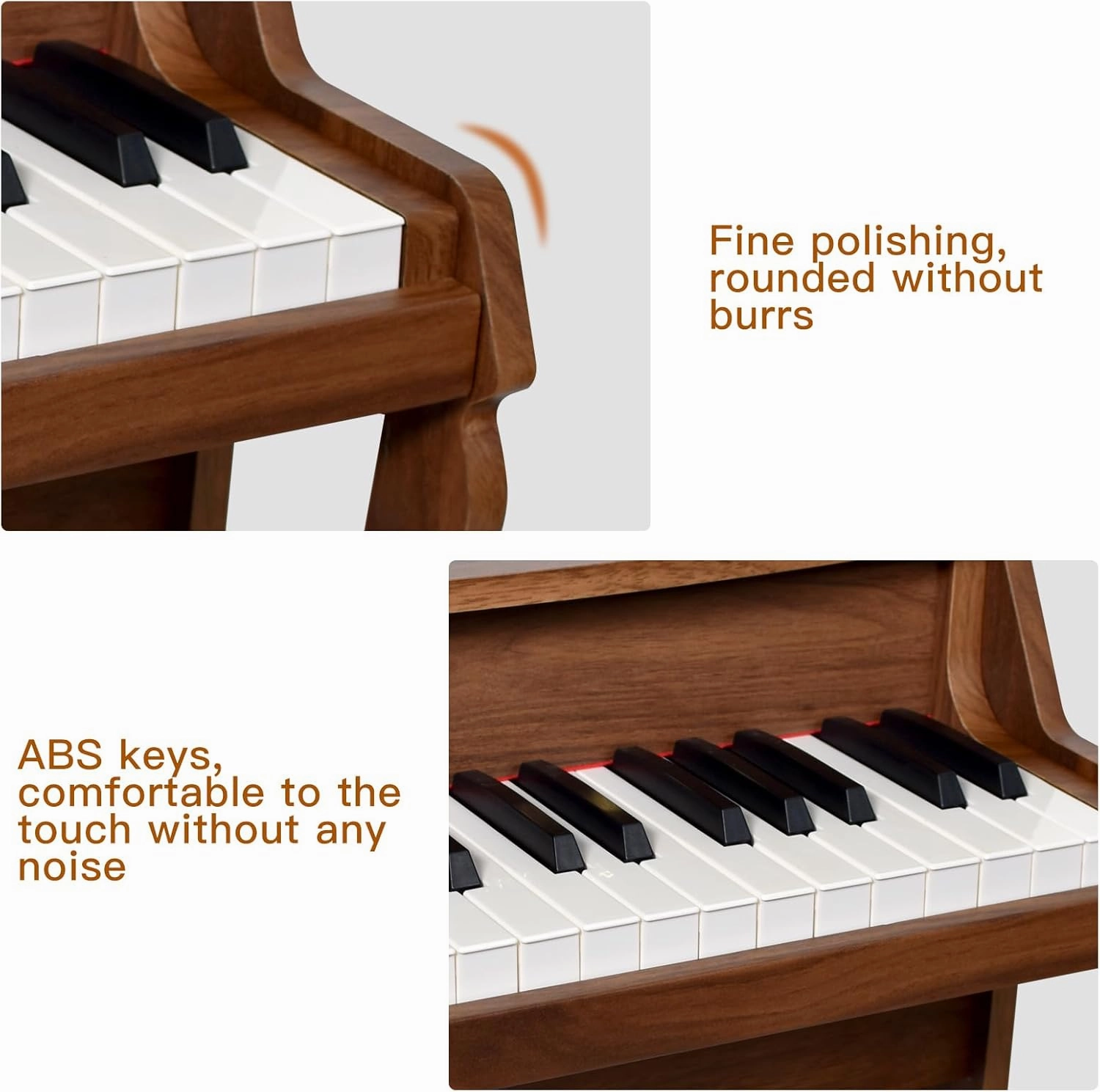 MUSICUBE Piano for Kids 25 Keys Classic Digital Wood Piano Educational Musical Toys for Boys Girls Aged 3 