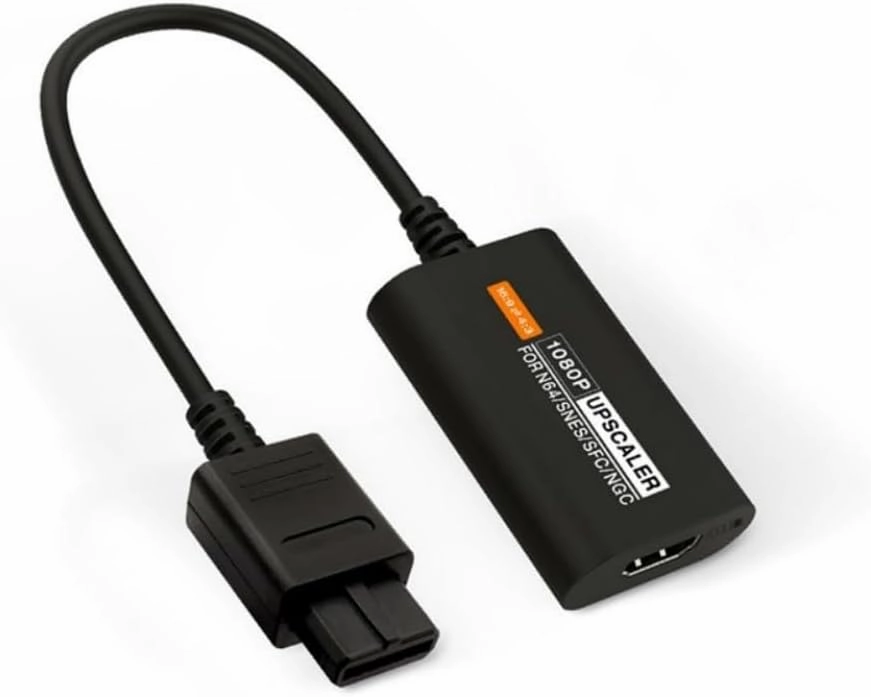 N64 to HDMI Converter Adapter for Nintendo 64, 1080P Upscaler HDMI Cable Support 16:9/4:3 Conversion Video Converters HDMI Signal Output for Nintendo 64/NGC/SFC/SNES Console
