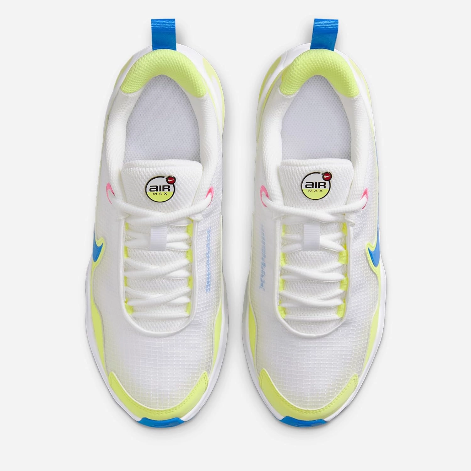 Nike Air Max Nova Big Kids' Shoes (IB7749-100, White/Light Lemon Twist/Black/Photo Blue)