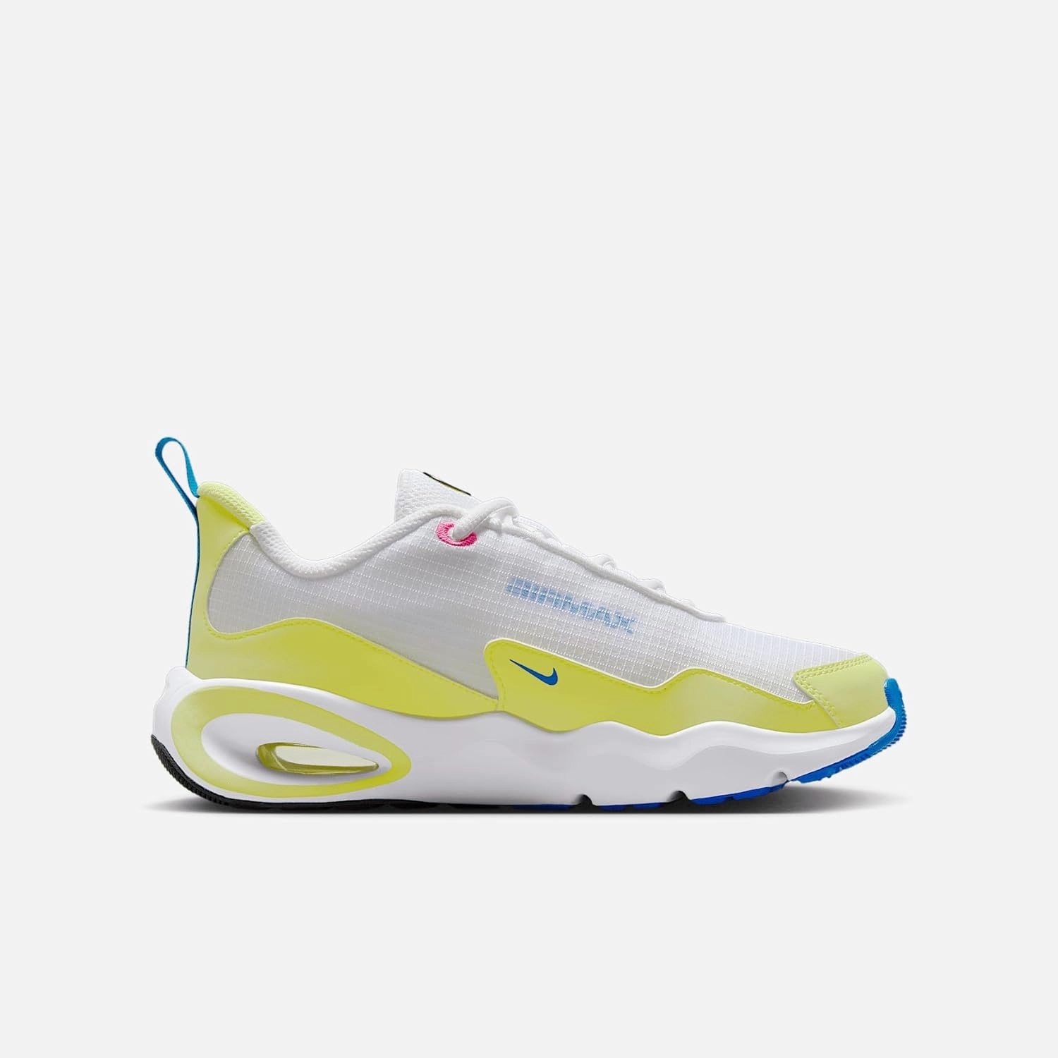 Nike Air Max Nova Big Kids' Shoes (IB7749-100, White/Light Lemon Twist/Black/Photo Blue)