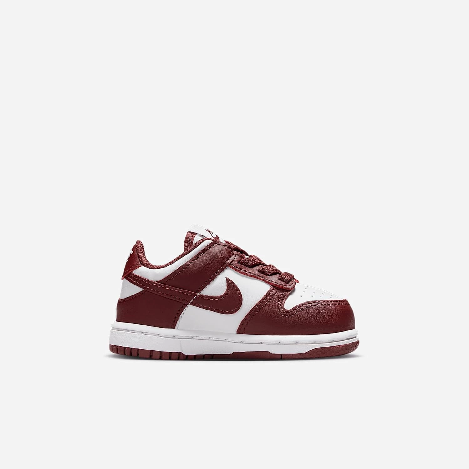 Nike Dunk Low Baby/Toddler Shoes (FB9107-115, White/Gym Red/Redwood)