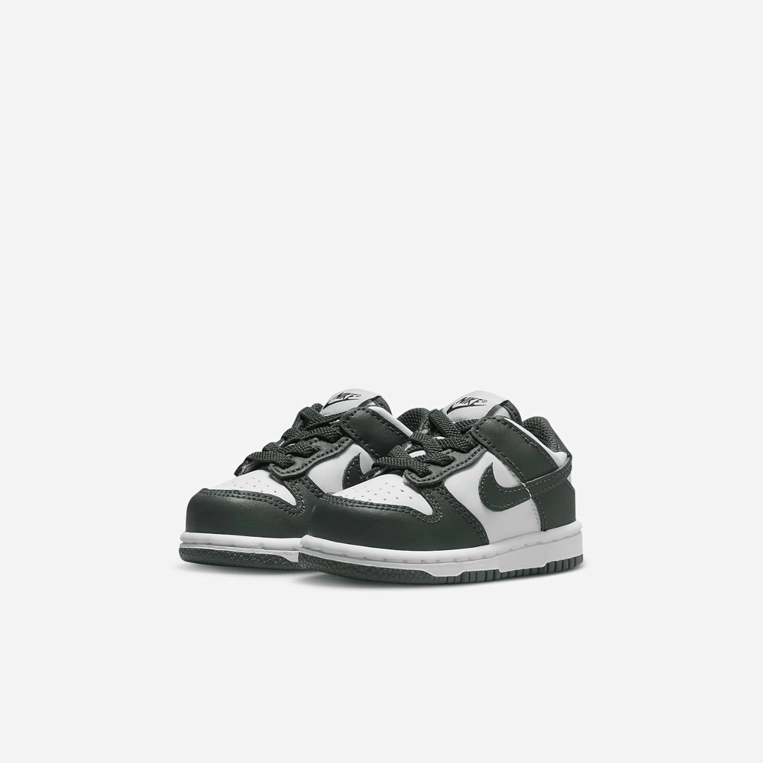 Nike Dunk Low Baby/Toddler Shoes (FB9107-120, White/White/Vintage Green)
