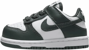 Nike Dunk Low Baby/Toddler Shoes (FB9107-120, White/White/Vintage Green)