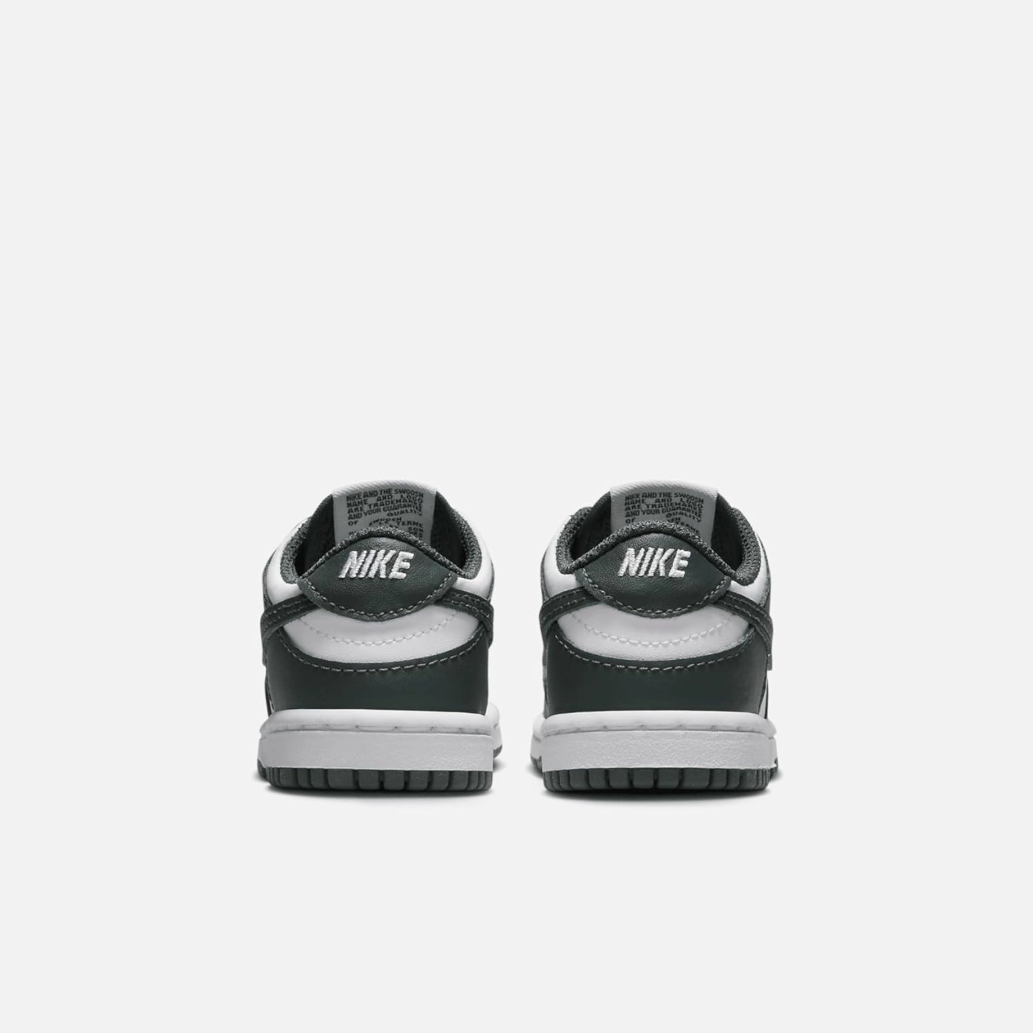 Nike Dunk Low Baby/Toddler Shoes (FB9107-120, White/White/Vintage Green)