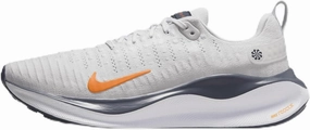 Nike InfinityRN 4 Men's Road Running Shoes (DR2665-010, Platinum Tint/Thunder Blue/Summit White/Total Orange) Size 8.5