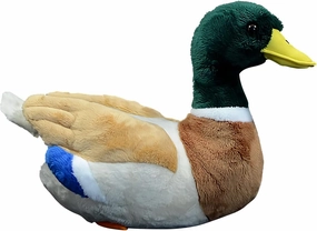 Nohito Kawaii Realistic Mallard Duck Plush Toy Stuffed Animal Lifelike Green Duck Plushie Pillow Doll Home Decoration 12.2" Long (Mallard Duck)