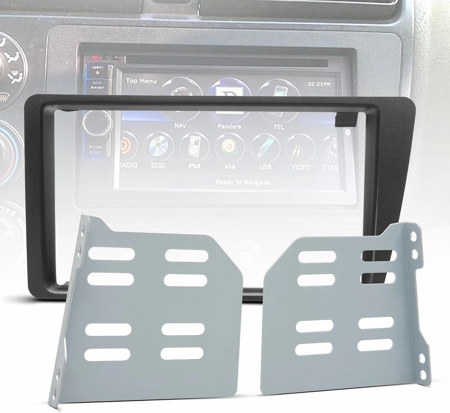 NuIth Double DIN Stereo Installation Dash Kit for 2001-2005 Honda Civic, Aftermarket Double Din Radio Multi Dash Kit, Double Din Radio Install Dash Kit