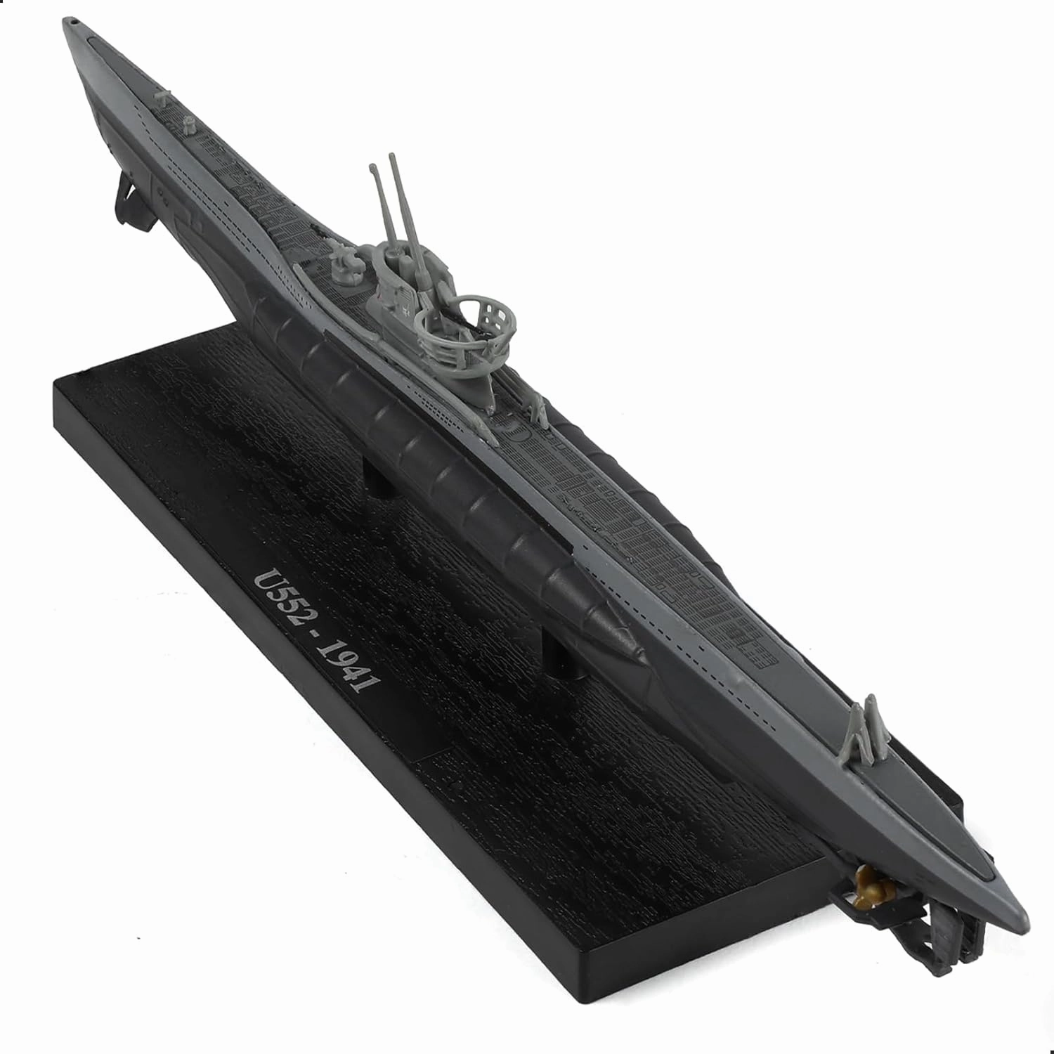 NUOTIE 1/350 U-552-1941 WWII German Kriegsmarine Submarine Battleship Model Roter Teufel U-Boat Miniature Warld War II Alloy Metal Diecast Military Model with Display Stand Collection Gift for Adult