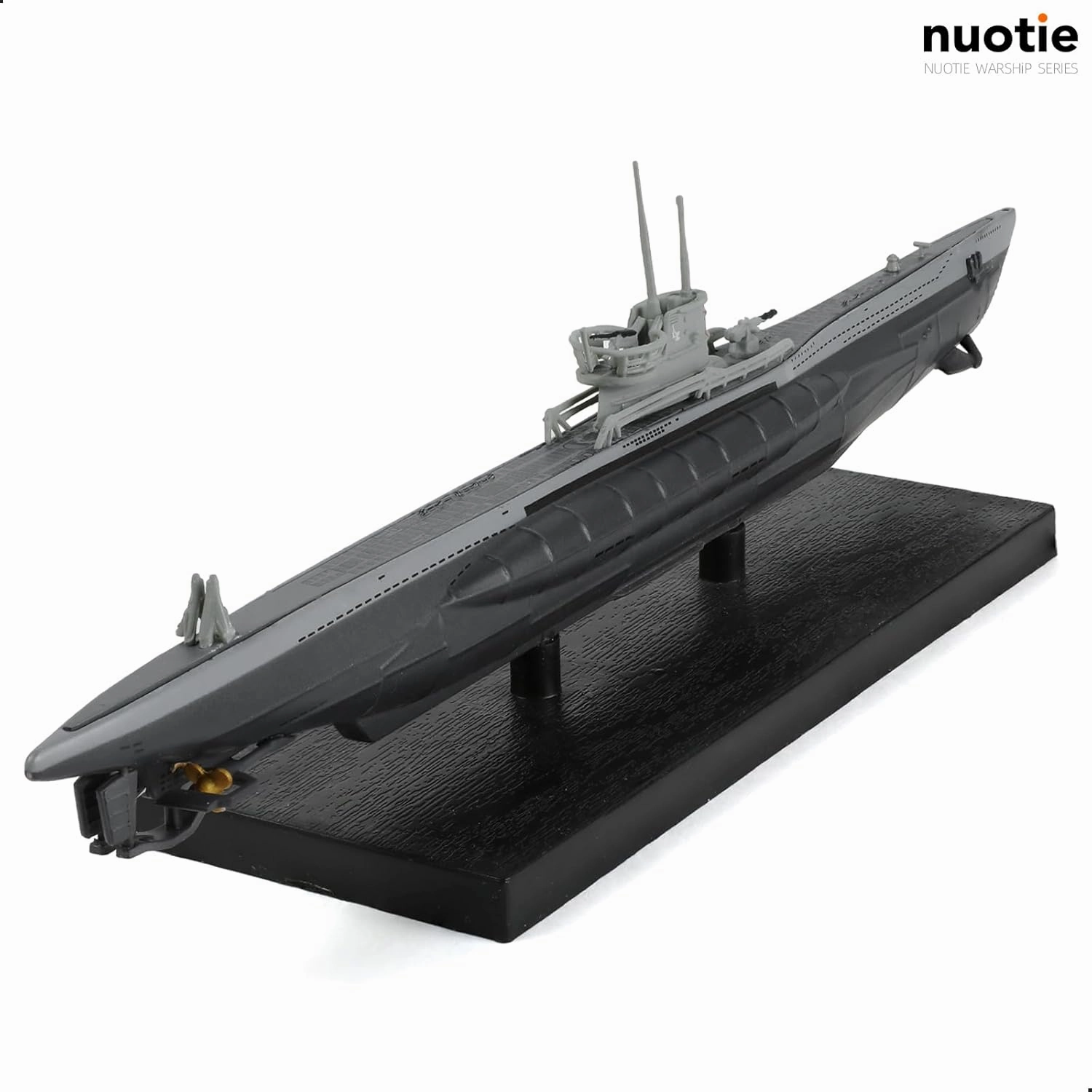NUOTIE 1/350 U-552-1941 WWII German Kriegsmarine Submarine Battleship Model Roter Teufel U-Boat Miniature Warld War II Alloy Metal Diecast Military Model with Display Stand Collection Gift for Adult
