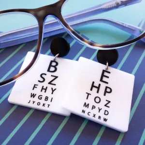 Optometrist Eye Chart Earrings