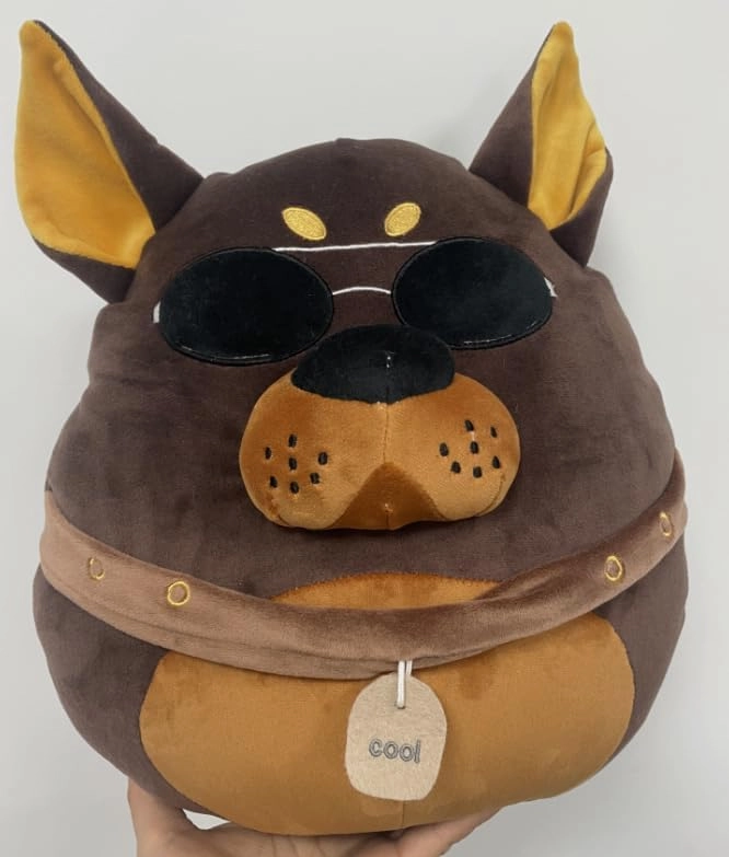 Original 13-inch Doberman Dog Pillow Plush Stuffed Animal Toy,Puppy Big Size Soft Cute Cuddle Huggable Adorable Plushie,Gift for Kids