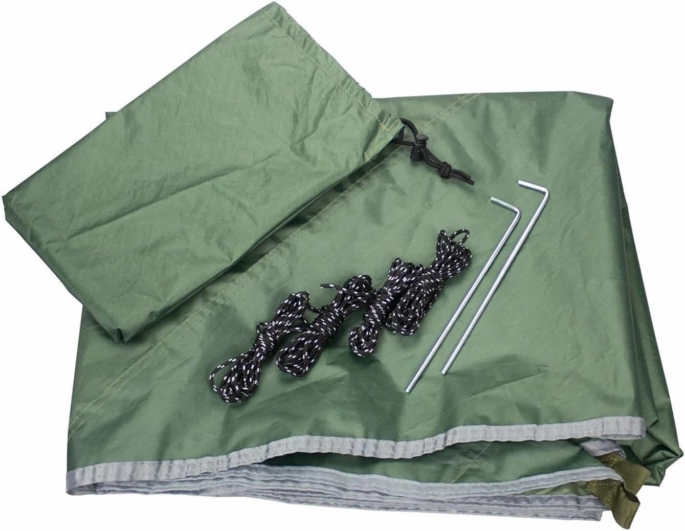 Outdoor Hammock Portable Mosquito Net Nylon Camping Hammock with Rain Fly Canopy Tarp Outdoor Hanging Bed Sleeping Terrace Hammock(Style1)