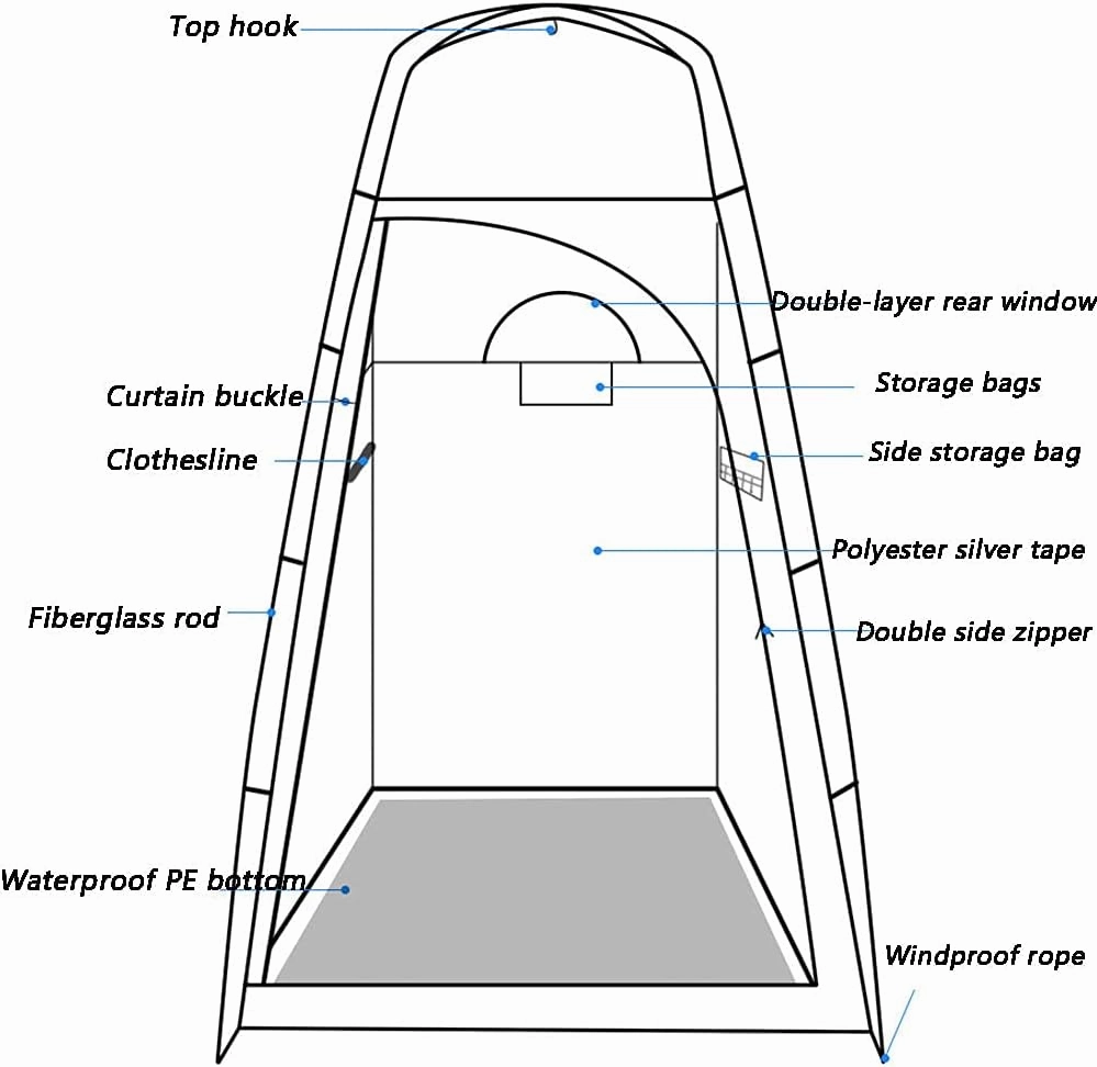 Outdoor Privacy Tent for Changing Dressing/Shower/Toilet - Portable Pop Up Changing Room - Mobile Shower Tent - Instant Installation, Foldable,