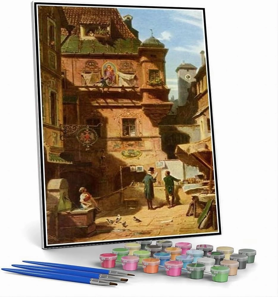 Paint by Numbers Kits for Adults and Kids Arts and Science Painting by Carl Spitzweg Arts Craft for Home Wall Decor