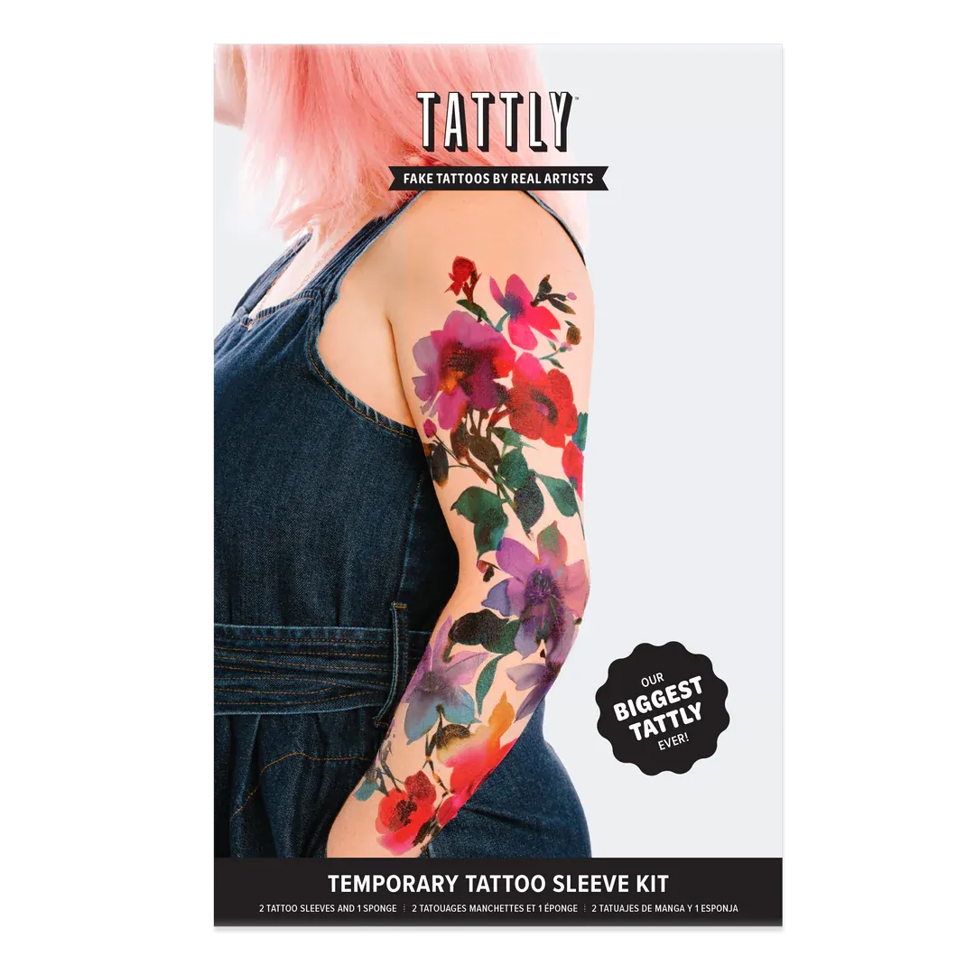 Painted Floral Tattoo