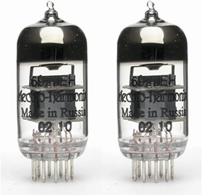 Pair of Electro-Harmonix 6922 EH Preamp Vacuum Tubes for Guitar, Bass, Keyboard, All - Black - Tube Amplifier